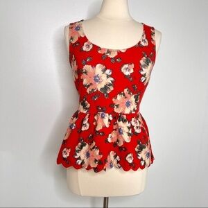 Anthropologie Postmark Textured Clovelly Peplum Top, size small